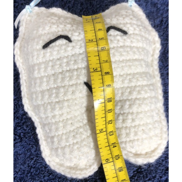 Toothfairy Crocheted Handmade Pocket Pillow Hangs on Bedpost or Doornob F/Tooth$ - Picture 5 of 6
